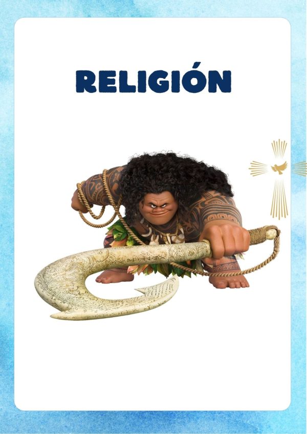 Portadas escolares de Moana para imprimir