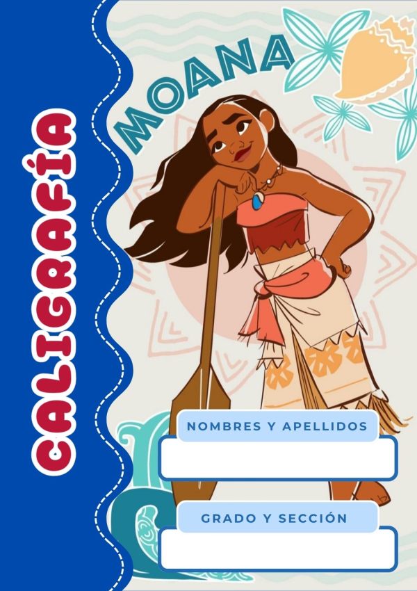 Portadas de Moana para imprimir en A4
