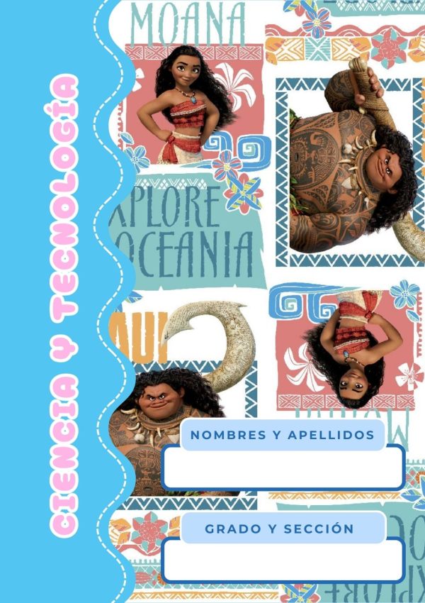 Portadas de Moana para cuadernos