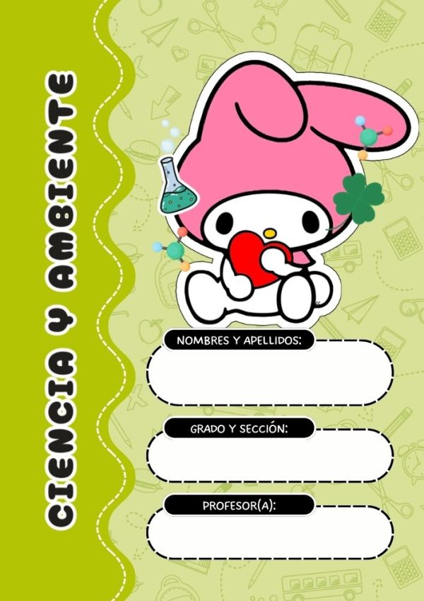 Portada de my melody para cuaderno tamaño A4