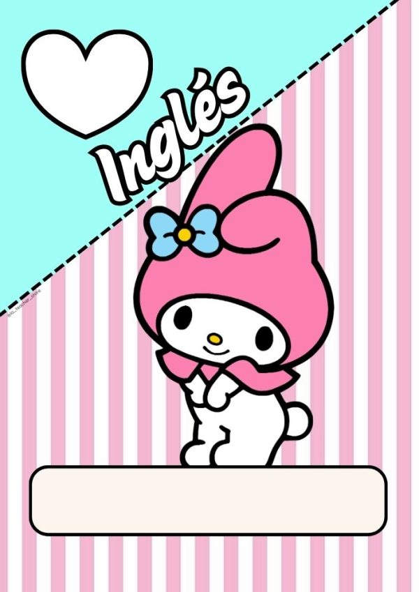 Portada bonita de my melody para cuaderno