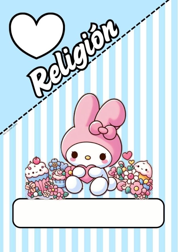Portada de cuaderno de my melody para niños
