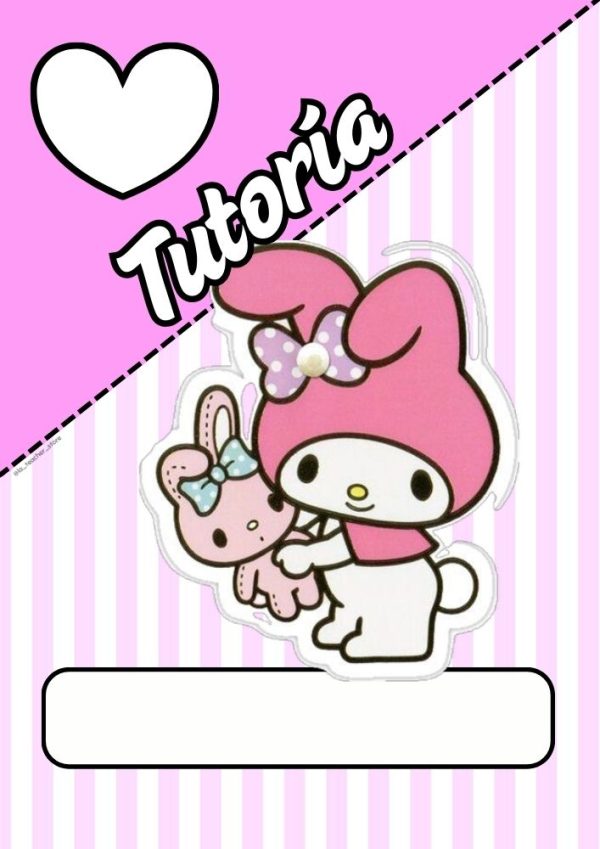 Portada escolar de my melody para cuadernos