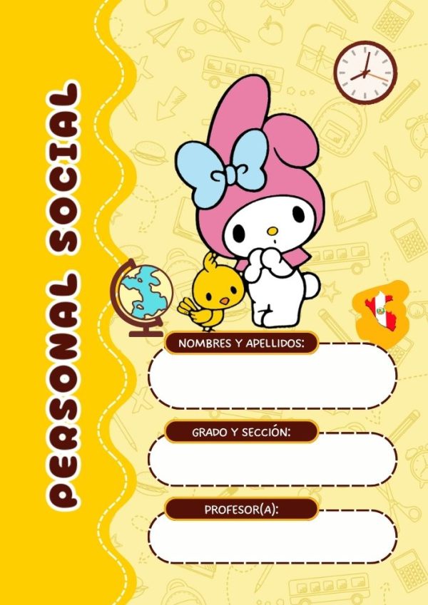 Portada creativa de my melody para cuaderno