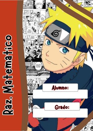 Portada de cuaderno de naruto lista para imprimir bonito