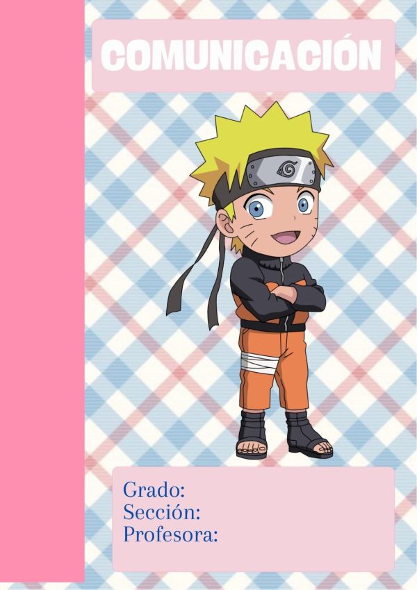 Portadas escolares de naruto para imprimir