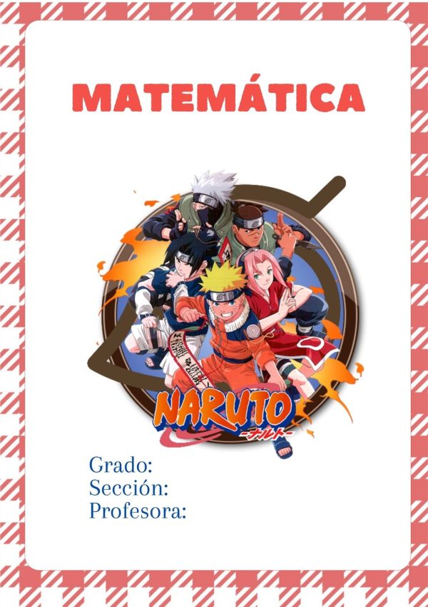 Portada de naruto para cuaderno de primaria