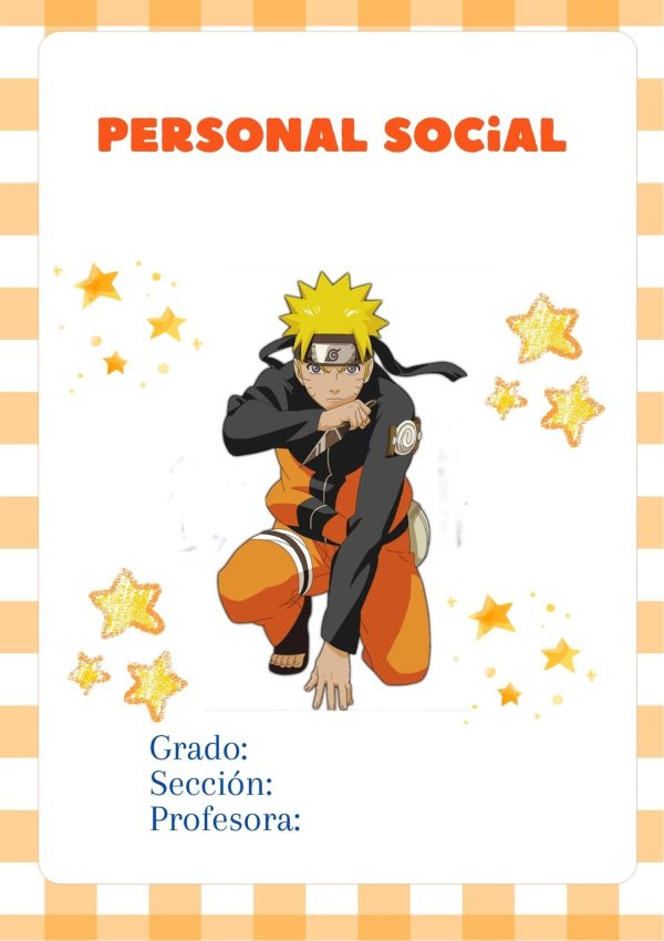 Portada de naruto para cuaderno de clases