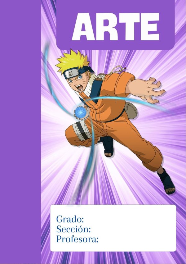 Portada bonita de naruto para cuaderno
