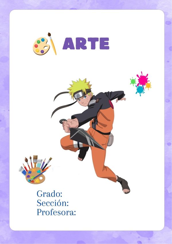 Portadas de naruto para cuadernos de primaria