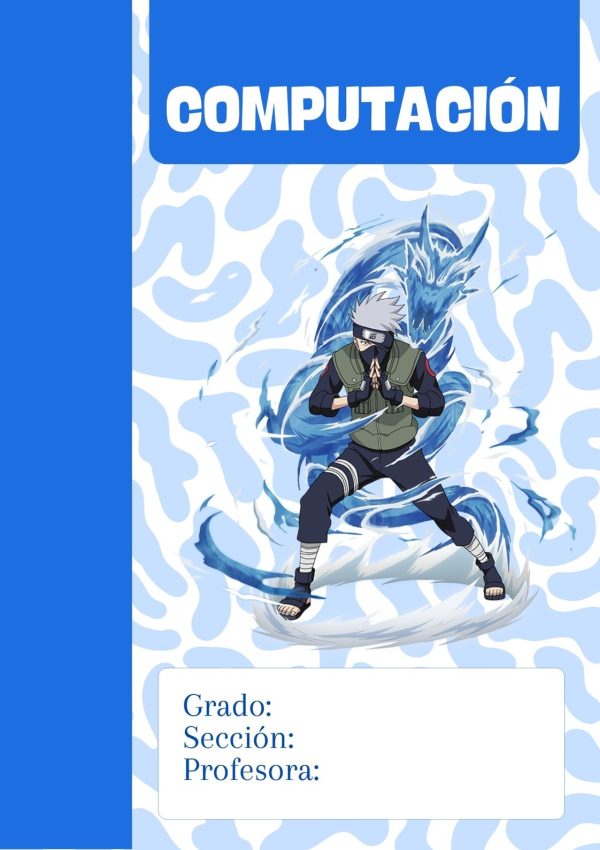 Portada escolar de naruto para cuadernos