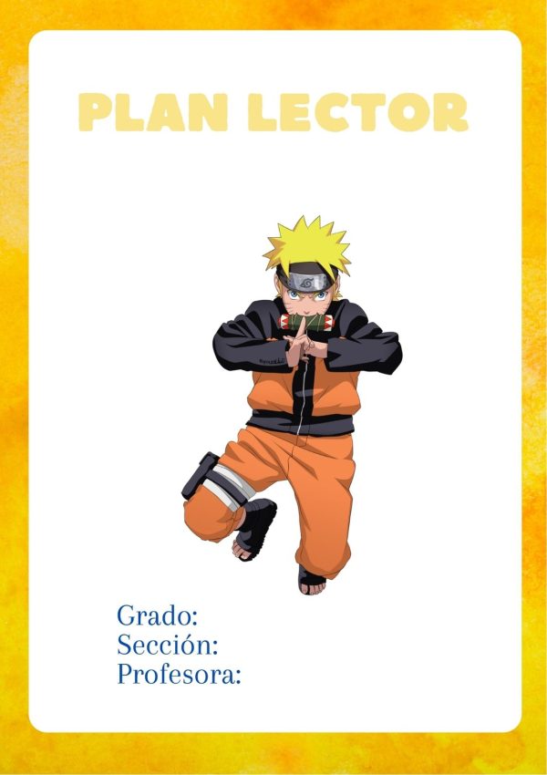 Portada de naruto para cuadernos de primaria