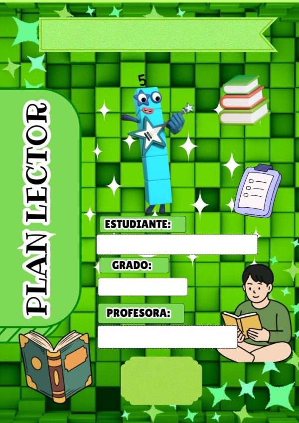 Portada de NUMBER BLOCKS para cuaderno de clases
