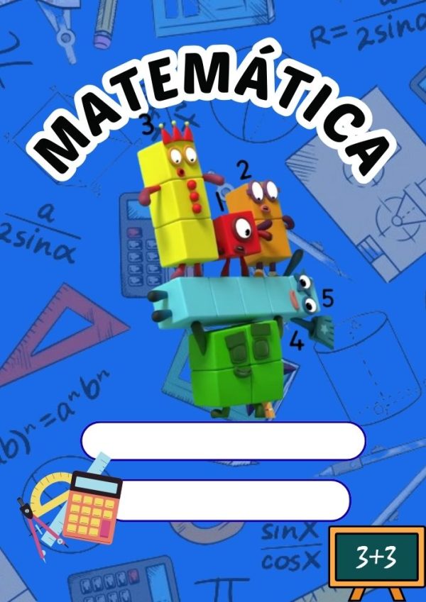 Portada creativa de NUMBER BLOCKS para cuaderno