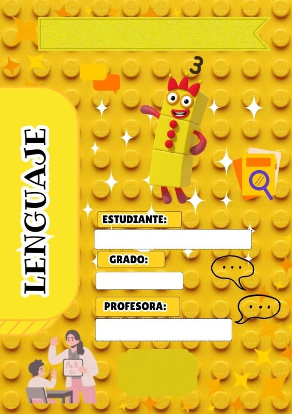 Portada de cuaderno de NUMBER BLOCKS para niños
