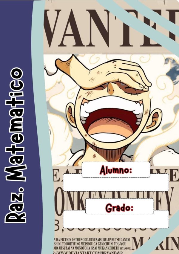 Portada de cuaderno de one piece para imprimir