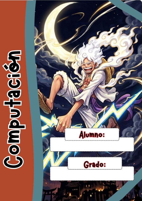 Portada de one piece para cuadernos escolares