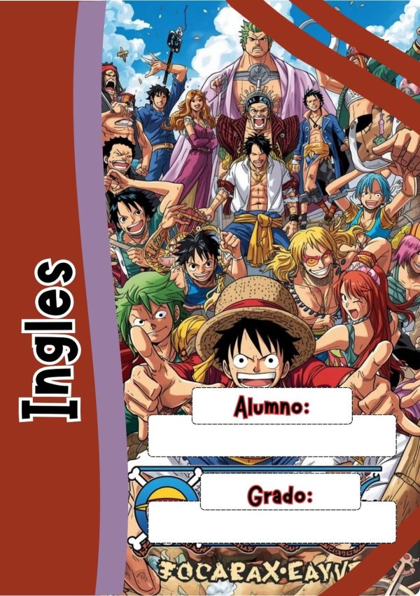 Portadas escolares de one piece para imprimir