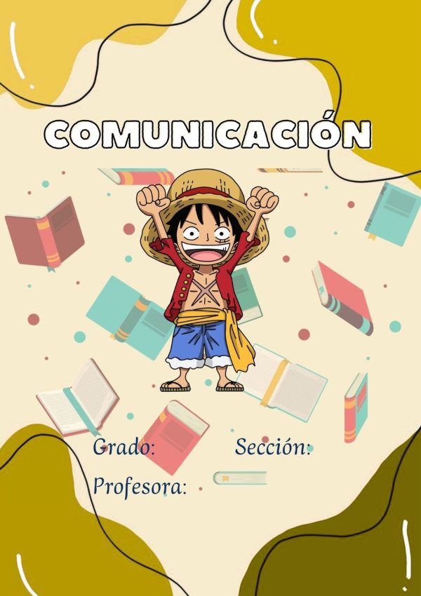 Portada de one piece para cuaderno tamaño A4