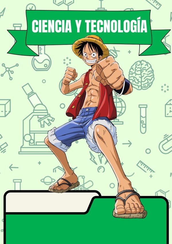 Portada de cuaderno de one piece lista para imprimir