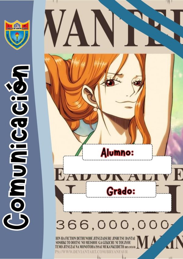 Portada de one piece para cuadernos de primaria