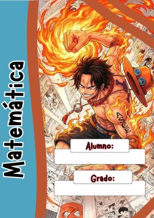 Portada escolar de one piece para cuadernos