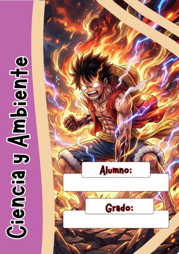 Portadas de one piece para cuadernos de primaria