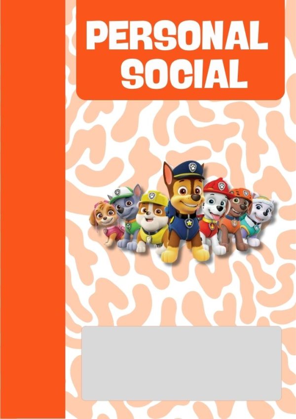 Portada de cuaderno de PAW Patrol lista para imprimir