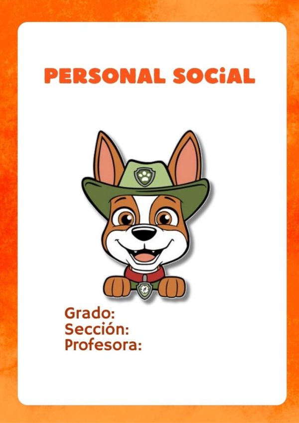 Portada de PAW Patrol para cuaderno tamaño A4