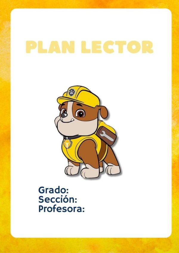 Portada de cuaderno temática PAW Patrol para imprimir