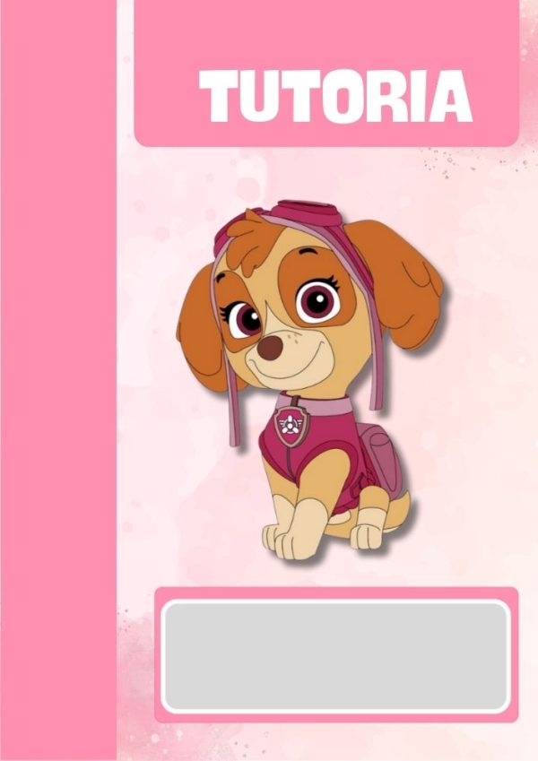 Portada de PAW Patrol para cuaderno de clases