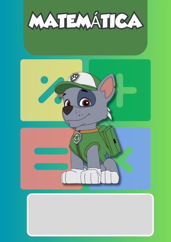 Portada de PAW Patrol para cuadernos de primaria