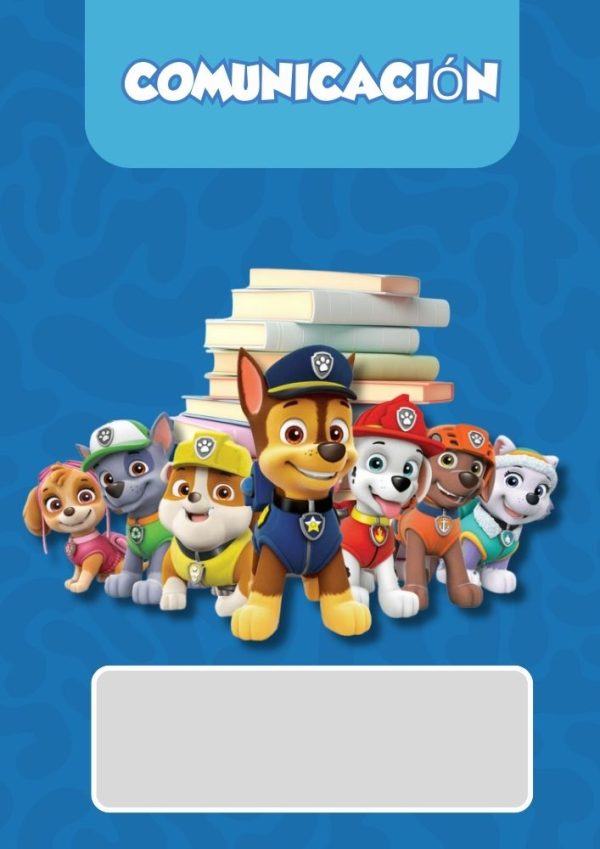 Portada de cuaderno de PAW Patrol para imprimir