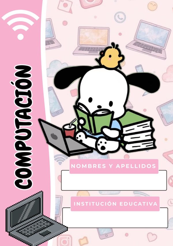 Portada de cuaderno de Pochacco para imprimir