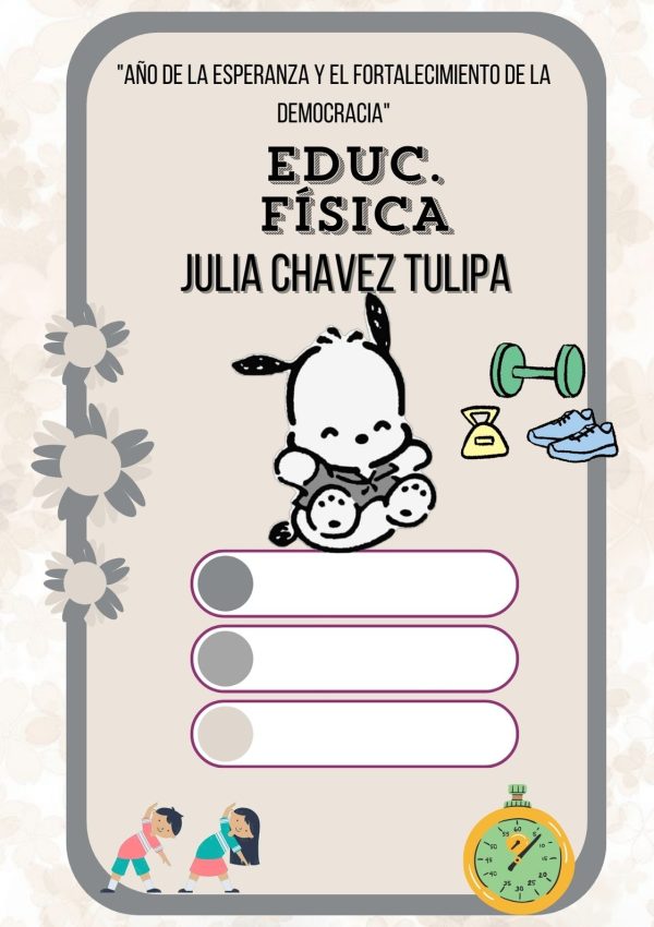 Portada de cuaderno de Pochacco lista para imprimir
