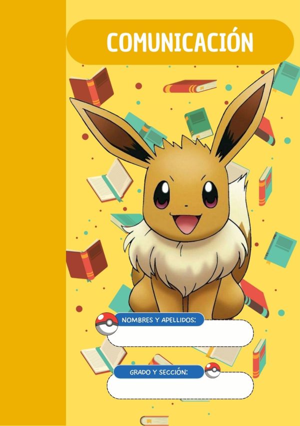 Portada de Pokemon para cuadernos de primaria