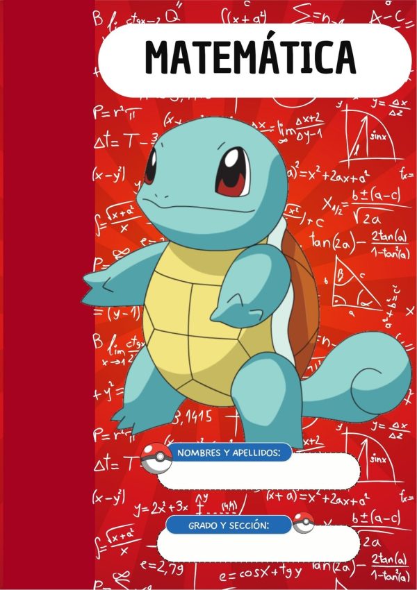 Portada escolar de Pokemon para cuadernos