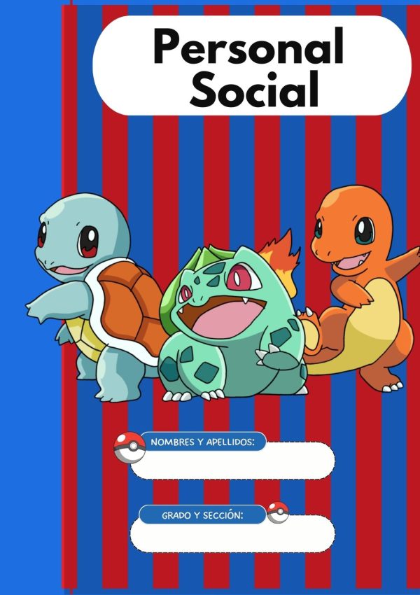Portada bonita de Pokemon para cuaderno