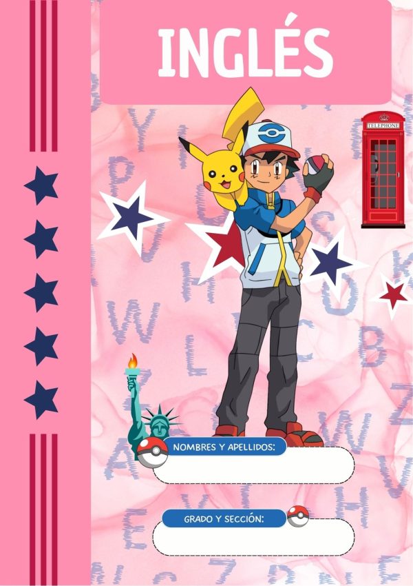 Portada creativa de Pokemon para cuaderno