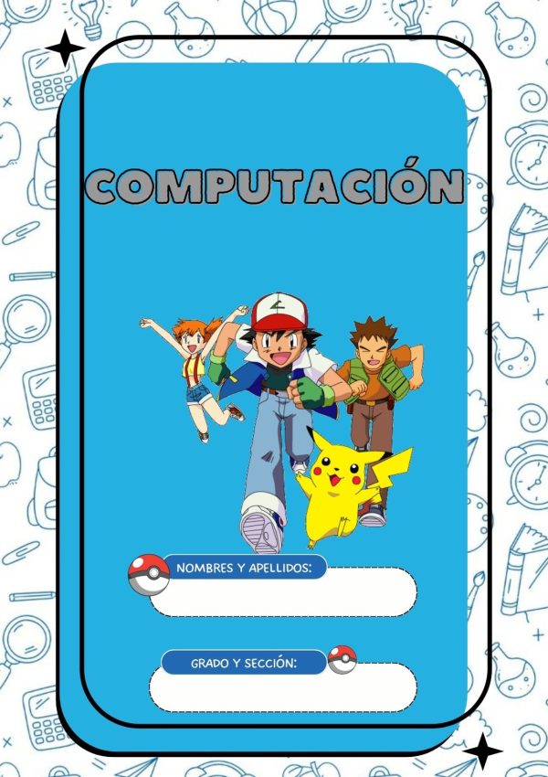 Portada de cuaderno Pokemon para imprimir gratis