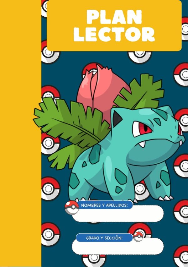 Portada decorativa de Pokemon para cuaderno