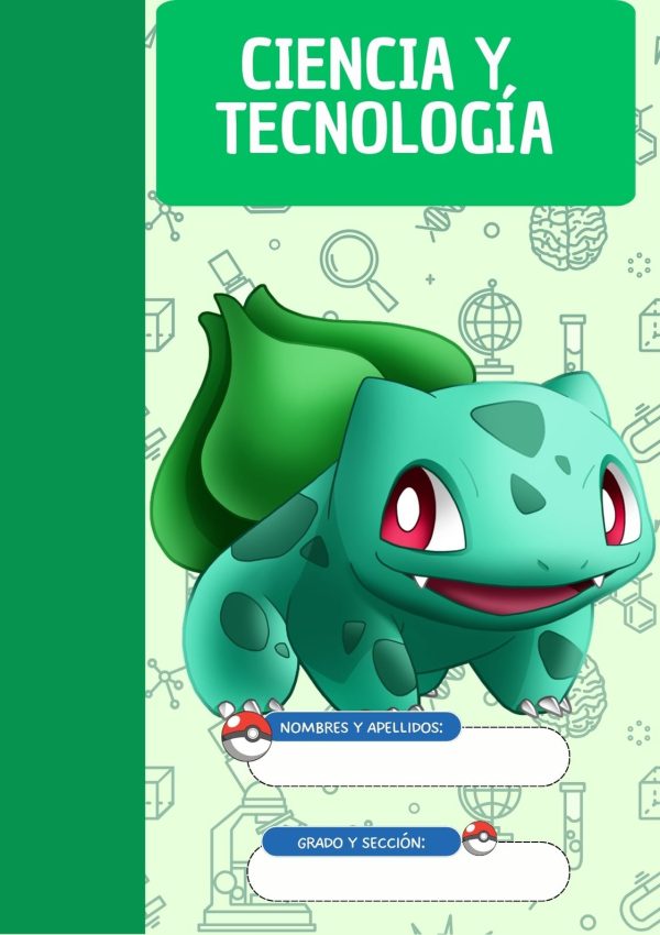 Portada de cuaderno de Pokemon para imprimir
