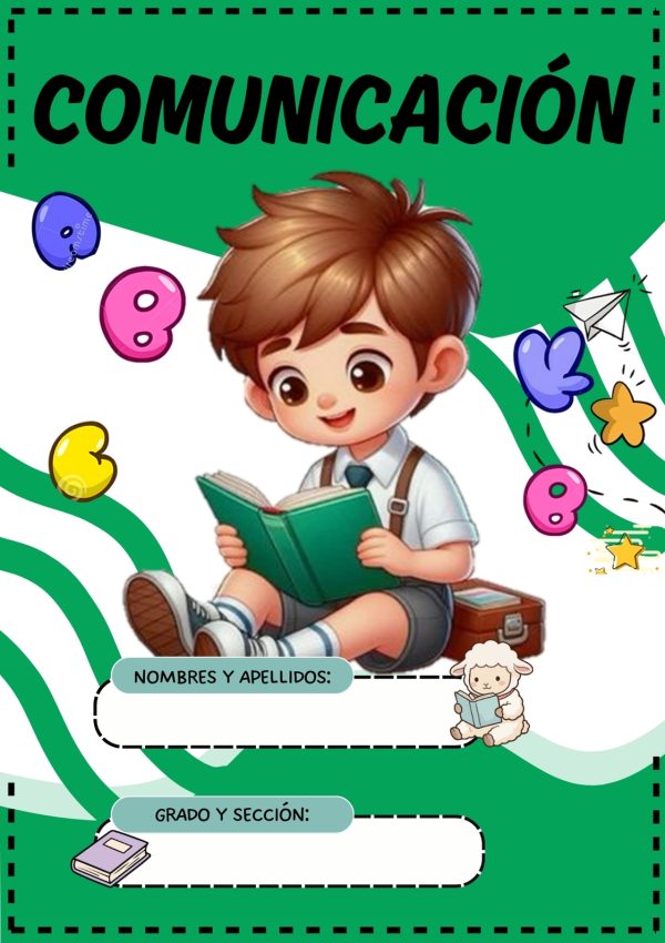 Portada creativa de primaria para cuaderno