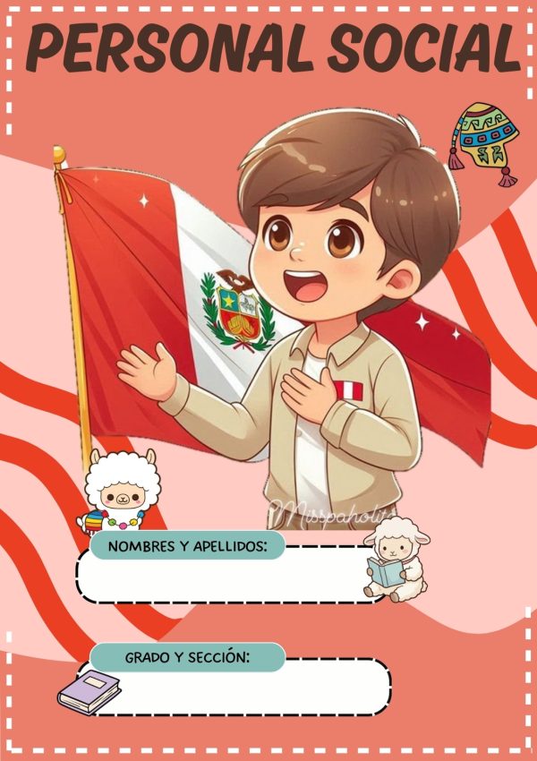 Portada escolar de primaria para cuadernos