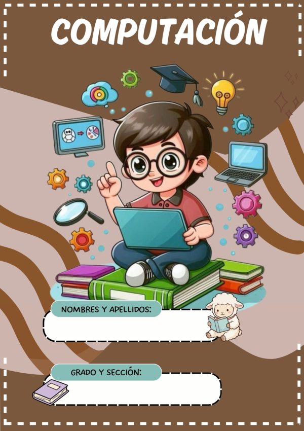 Portada de cuaderno de primaria lista para imprimir
