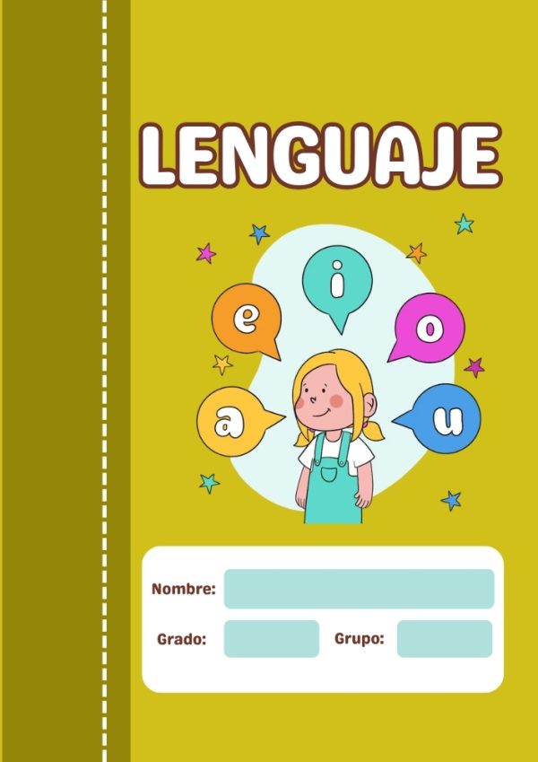 Portada escolar de Primaria para cuadernos