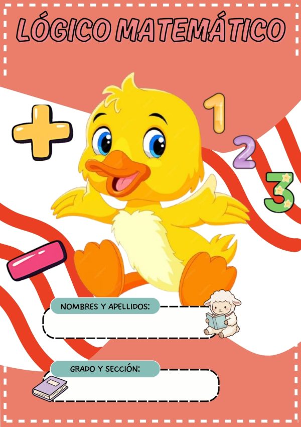 Portada colorida de primaria para cuaderno