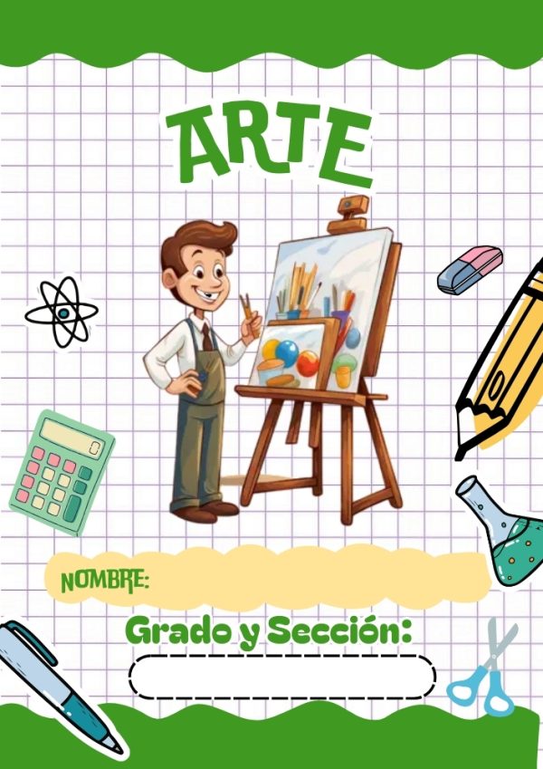 Portada decorativa de Primaria para cuaderno