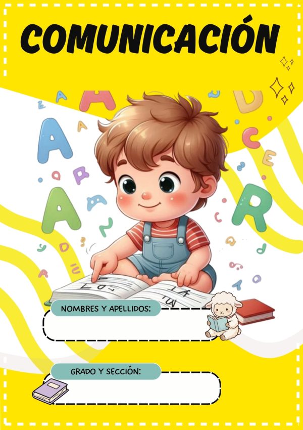 Portada decorativa de primaria para cuaderno