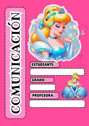 Portada de Princesas Disney para cuaderno de clases